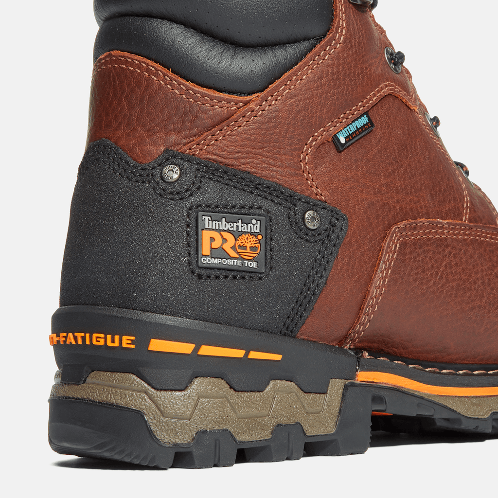 Mens Boondock 6 Composite Toe Waterproof Work Boot TBL Brown ALT7