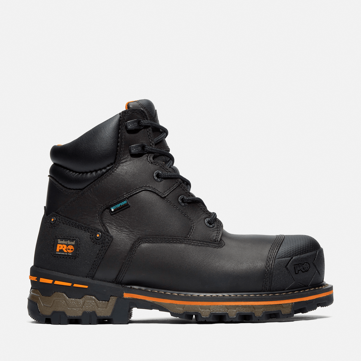 Mens Boondock 6 Composite Toe Waterproof Work Boot TBL Black HERO