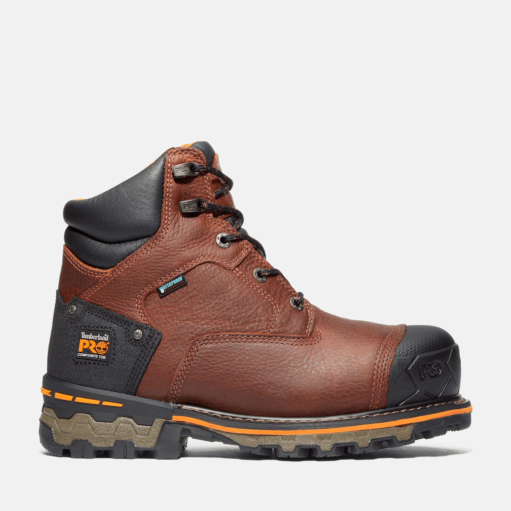 Mens Boondock 6 Composite Toe Waterproof Work Boot TBL Brown HERO