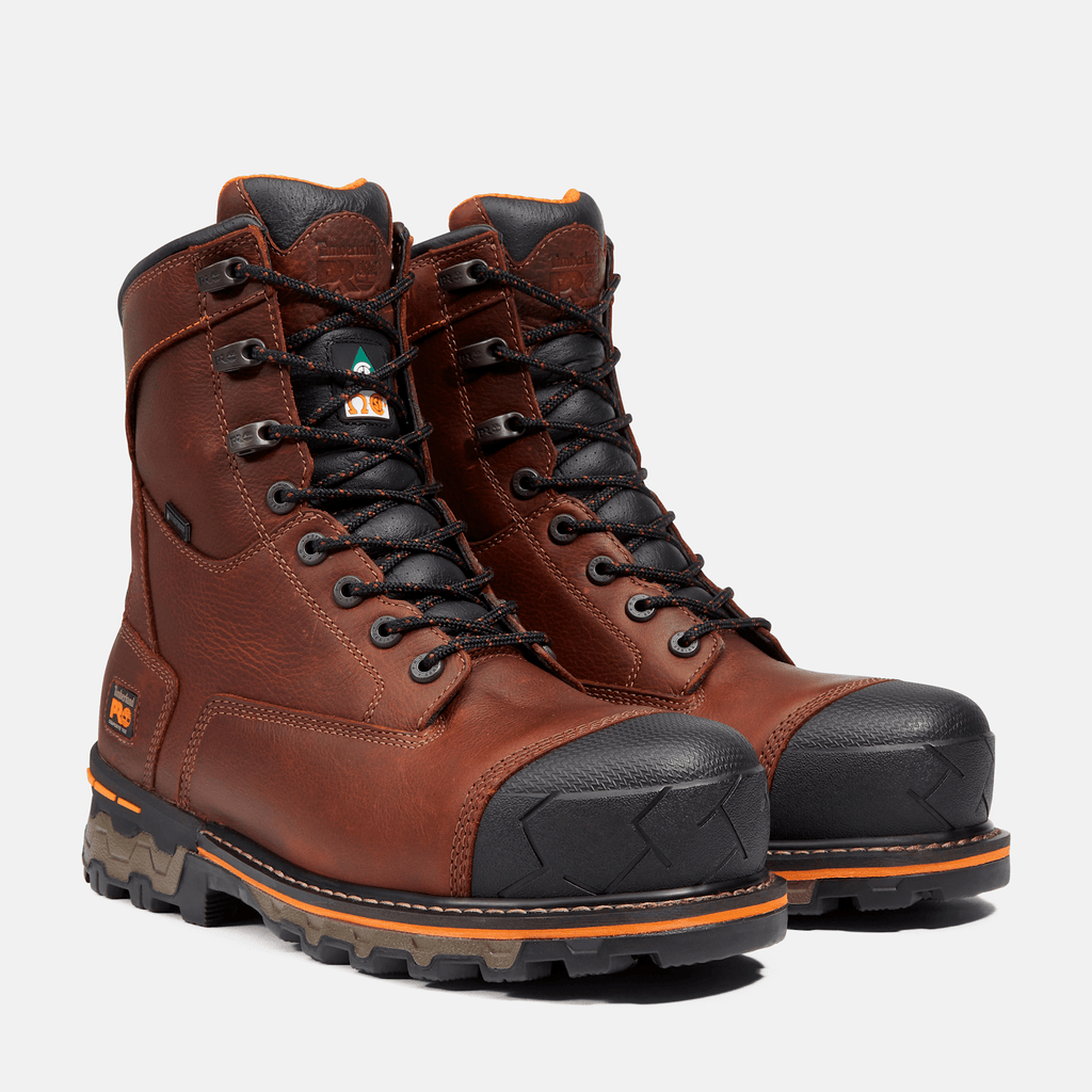 Mens Boondock 8 Composite Toe Waterproof Insulated Work Boot TBL Brown ALT4