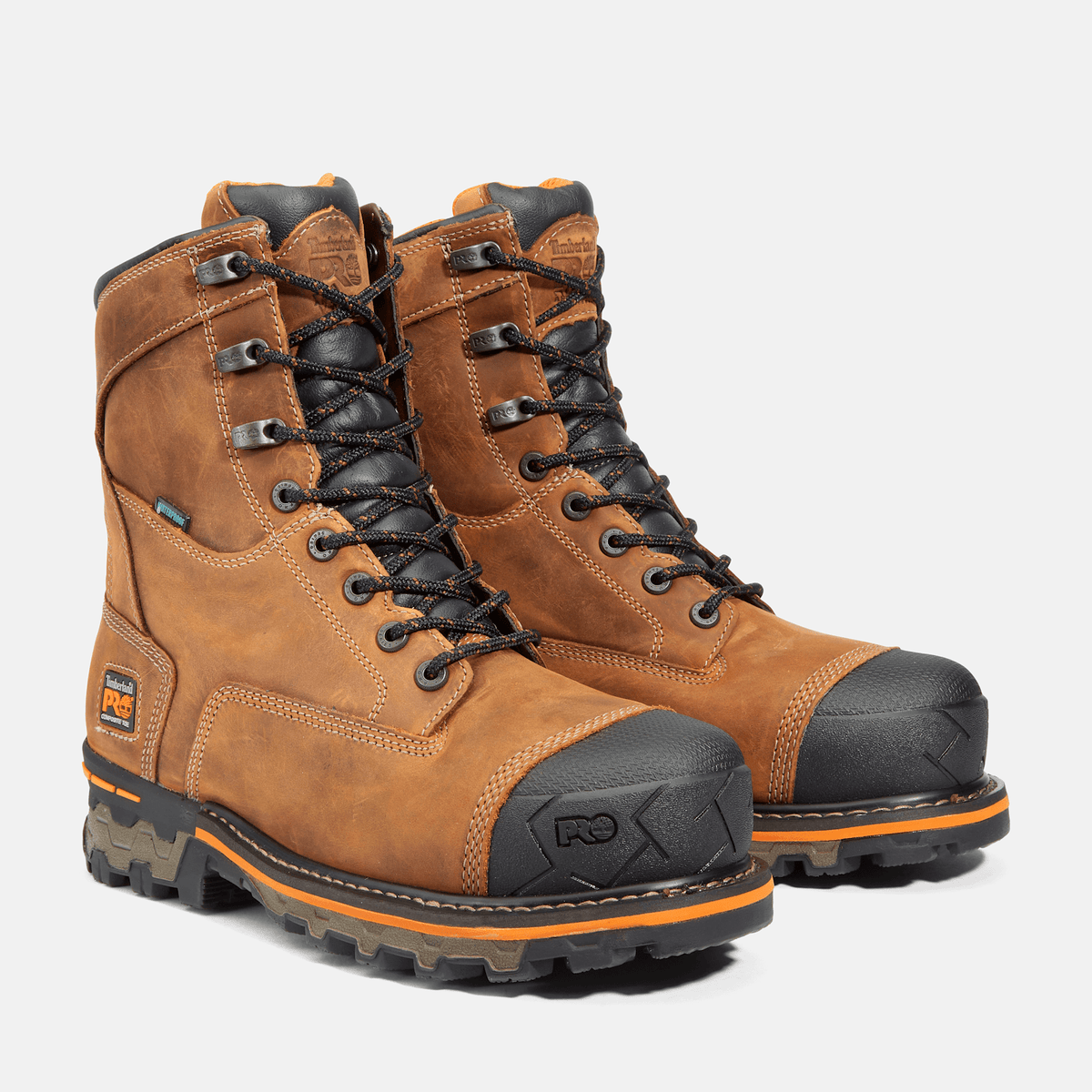 Mens Boondock 8 Composite Toe Waterproof Work Boot TBL Brown ALT4