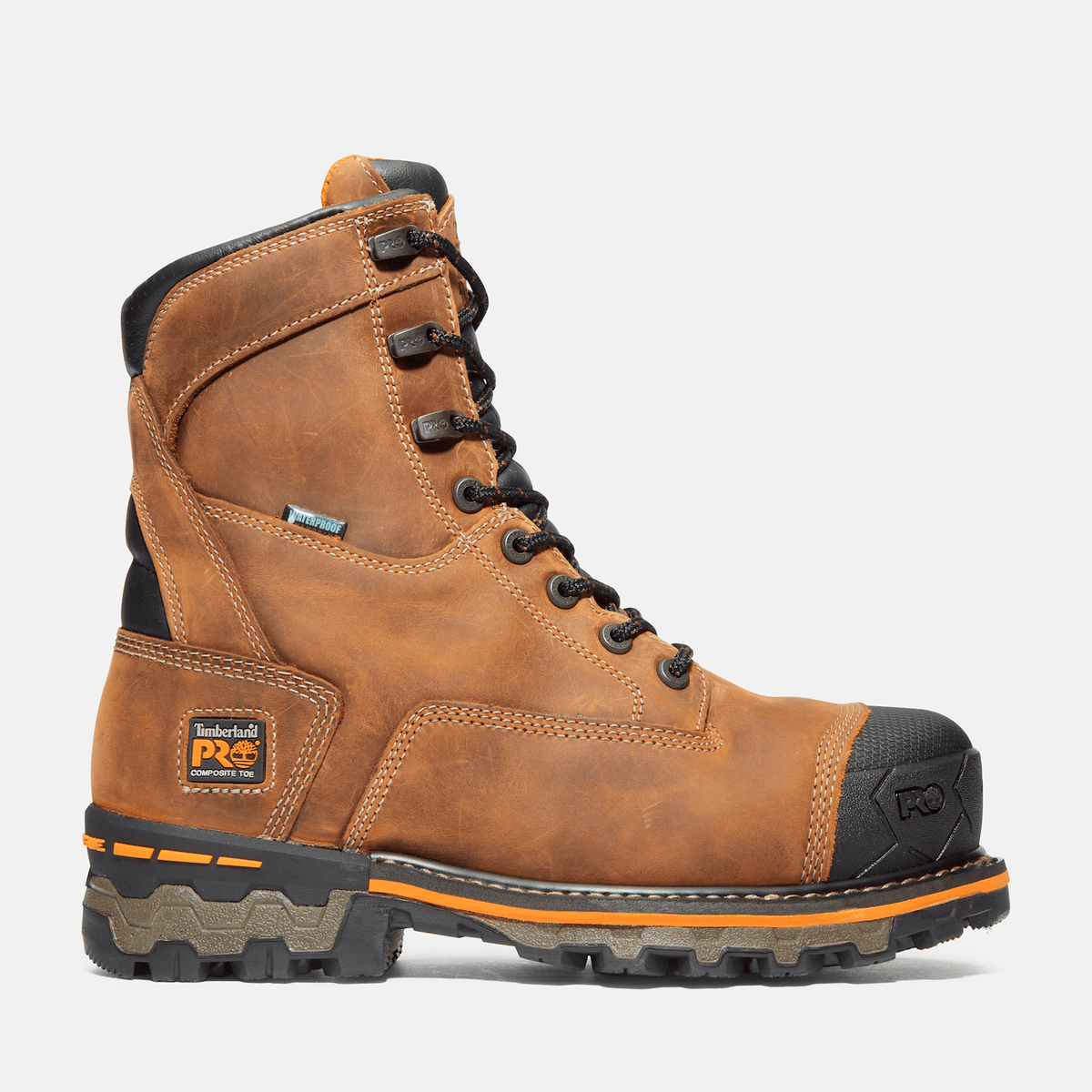 Mens Boondock 8 Composite Toe Waterproof Work Boot TBL Brown HERO