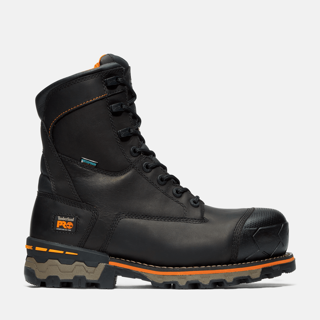 Mens Boondock 8 Composite Toe Waterproof Work Boot TBL Black HERO