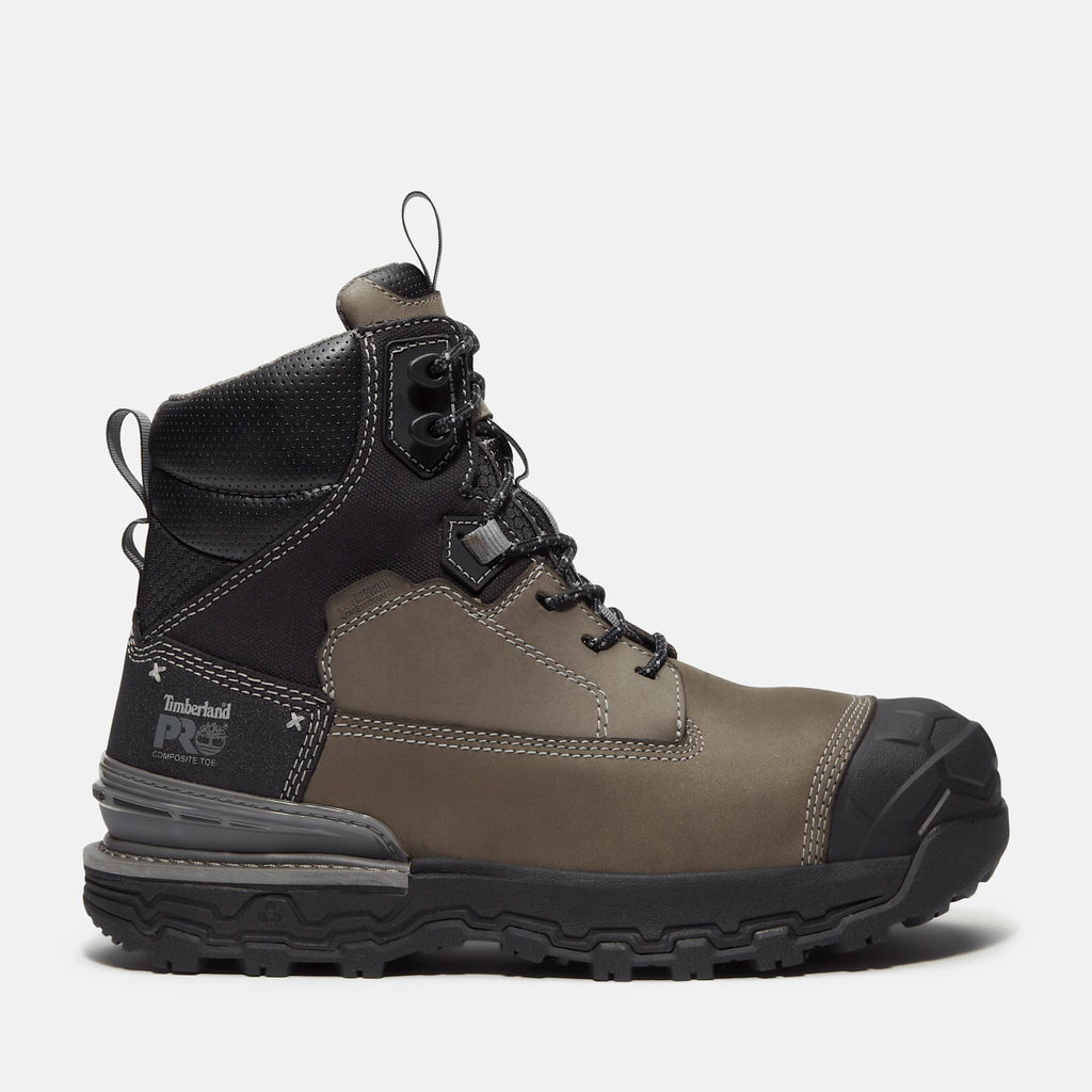 Mens Boondock Ultralight 6 Composite Toe Waterproof Work Boot TBL Grey FullGrainBlack HERO