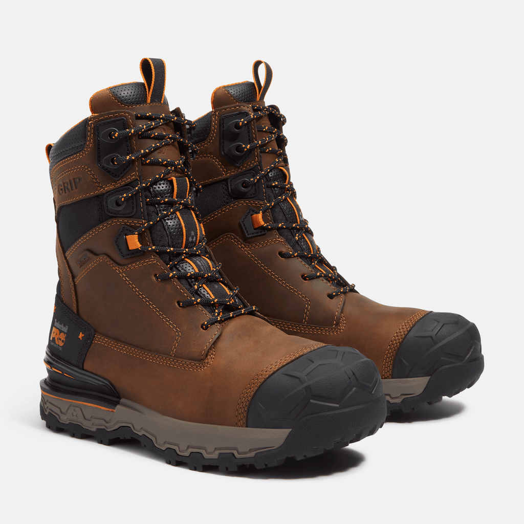 Mens Boondock Ultralight 8 Composite Toe Waterproof Insulated Work Boot TBL Medium Brown FullGrain ALT4