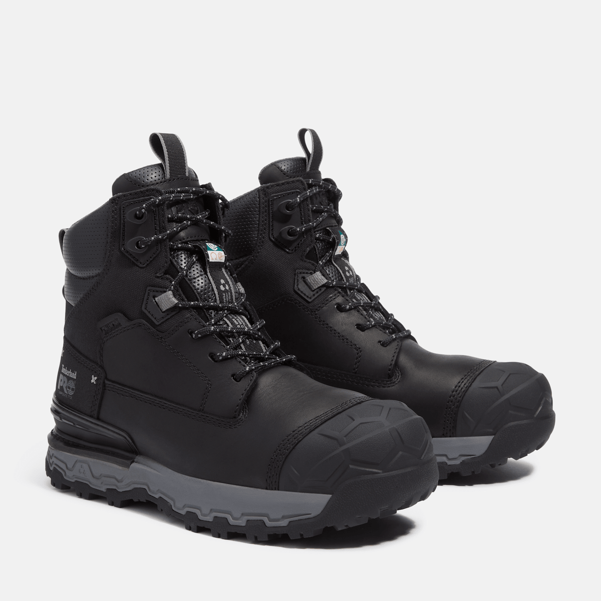 Mens Boondock Ultralight CSA 6 Composite Toe Waterproof Work Boot TBL Black FullGrainGrey ALT4