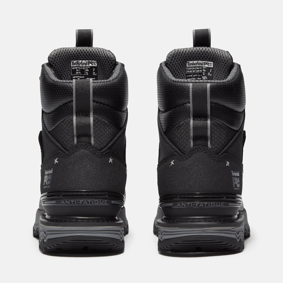 Mens Boondock Ultralight CSA 6 Composite Toe Waterproof Work Boot TBL Black FullGrainGrey ALT5