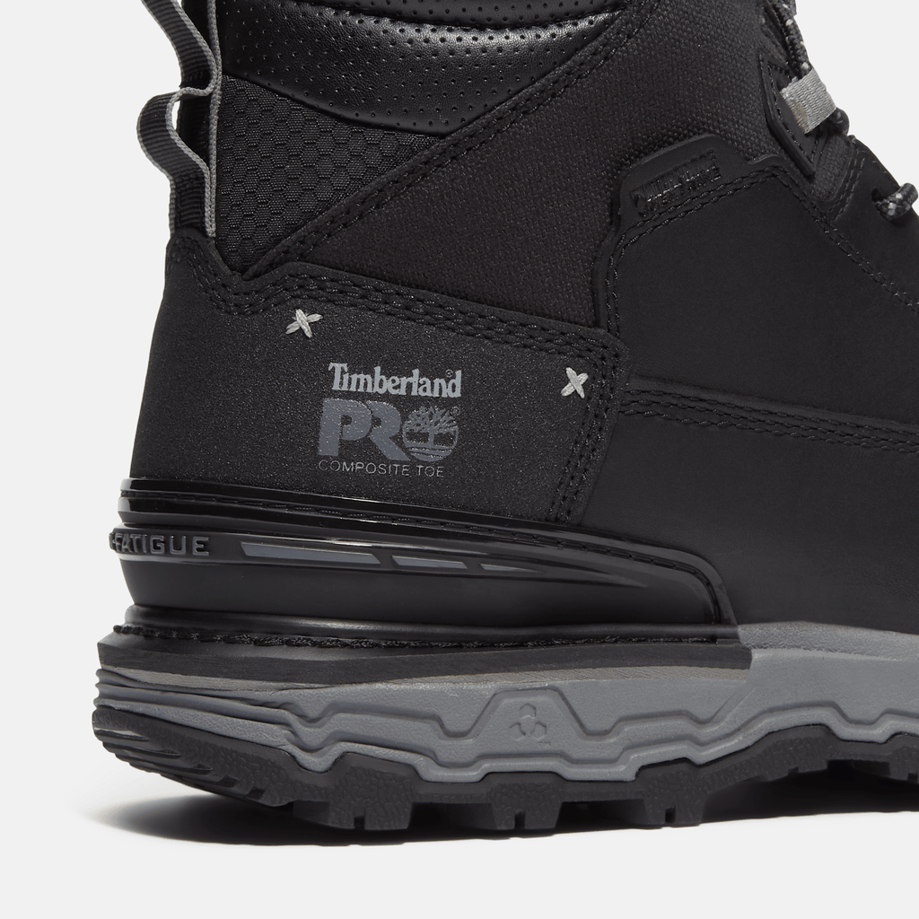 Mens Boondock Ultralight CSA 6 Composite Toe Waterproof Work Boot TBL Black FullGrainGrey ALT7