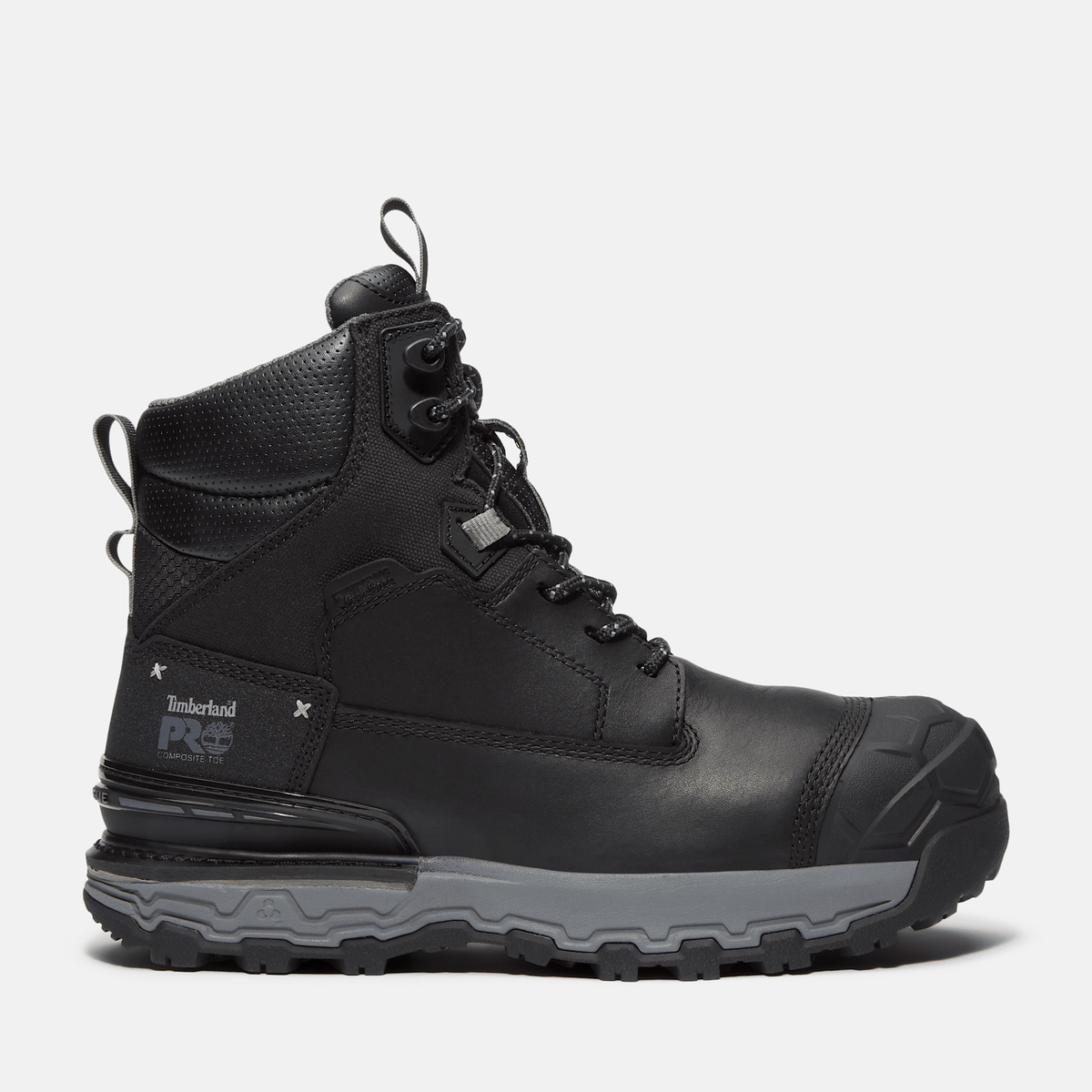 Mens Boondock Ultralight CSA 6 Composite Toe Waterproof Work Boot TBL Black FullGrainGrey HERO