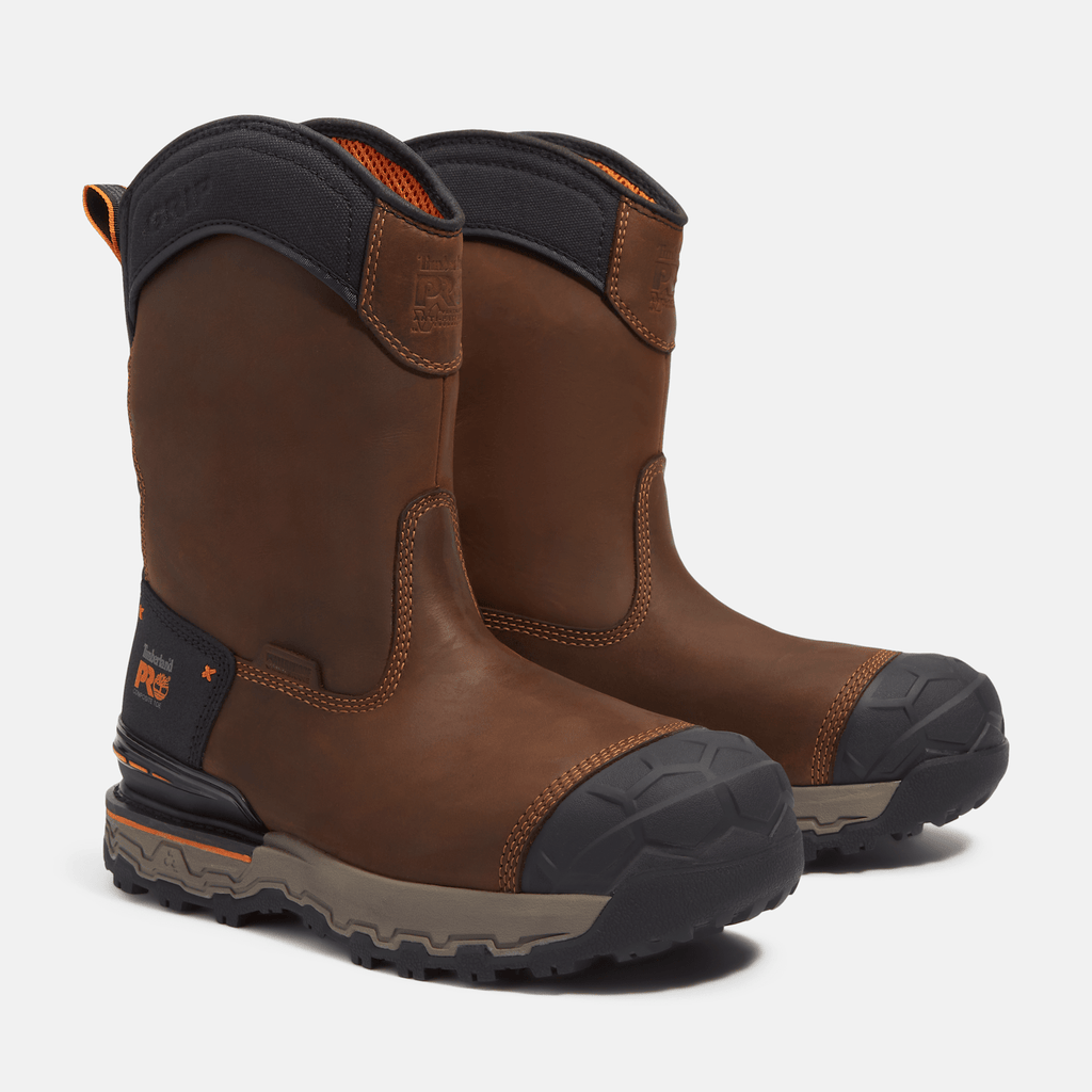 Mens Boondock Ultralight PullOn Composite Waterproof Work Boot TBL Medium Brown FullGrain ALT4