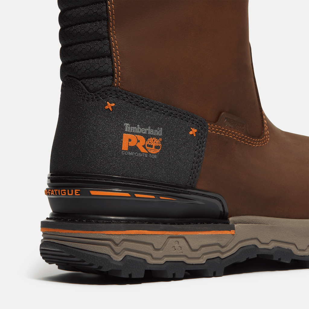 Mens Boondock Ultralight PullOn Composite Waterproof Work Boot TBL Medium Brown FullGrain ALT7