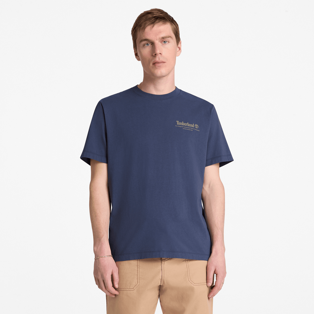 Mens Bootmakers ShortSleeve Graphic TShirt TBL Mood Indigo ALT1