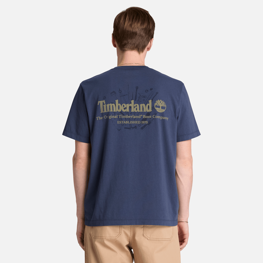Mens Bootmakers ShortSleeve Graphic TShirt TBL Mood Indigo ALT8