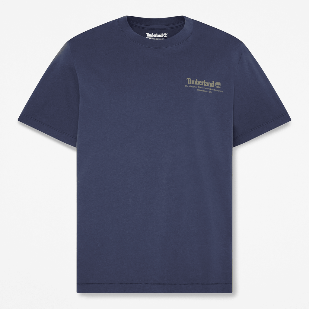 Mens Bootmakers ShortSleeve Graphic TShirt TBL Mood Indigo HERO