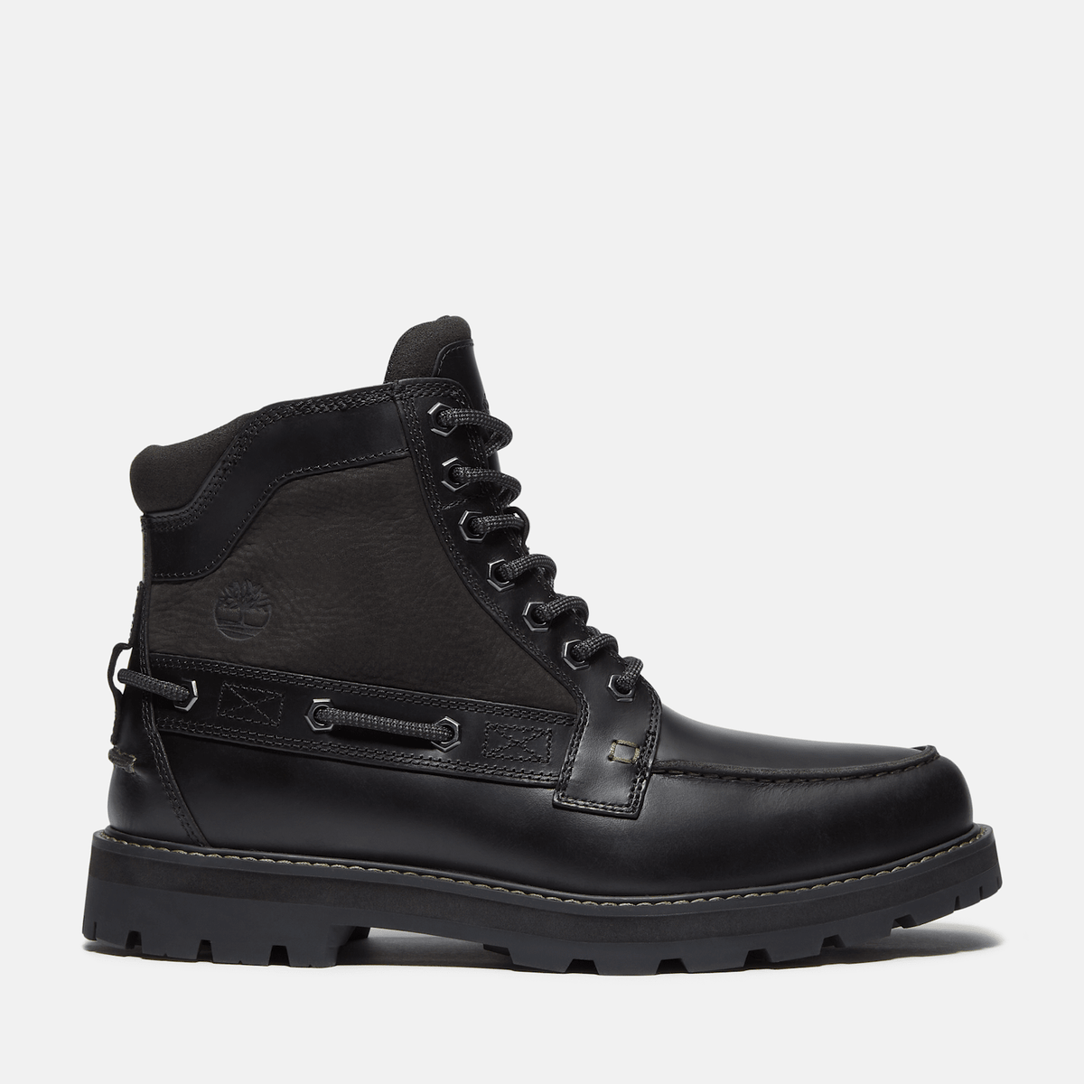 Mens Britton Road MocToe Boot TBL Black FullGrain HERO