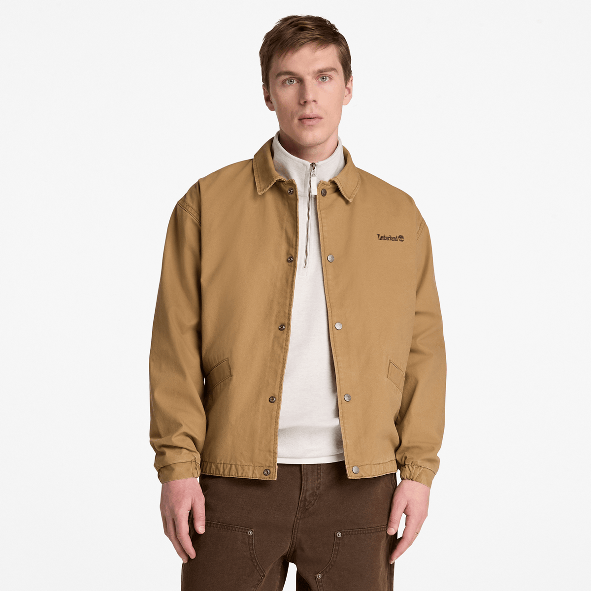 Mens Coach Jacket TBL Medium Brown ALT1