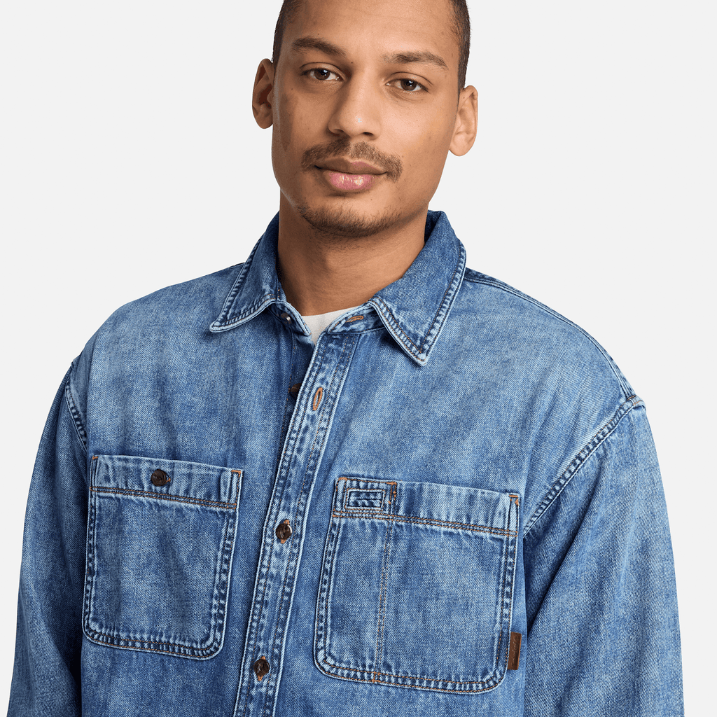 Mens Denim Pocket Shirt TBL Harbor Blue Wash ALT3