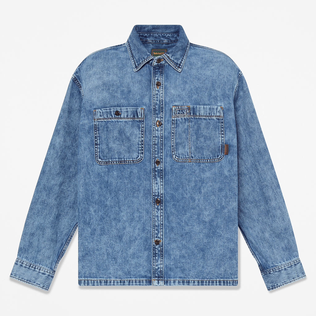Mens Denim Pocket Shirt TBL Harbor Blue Wash HERO