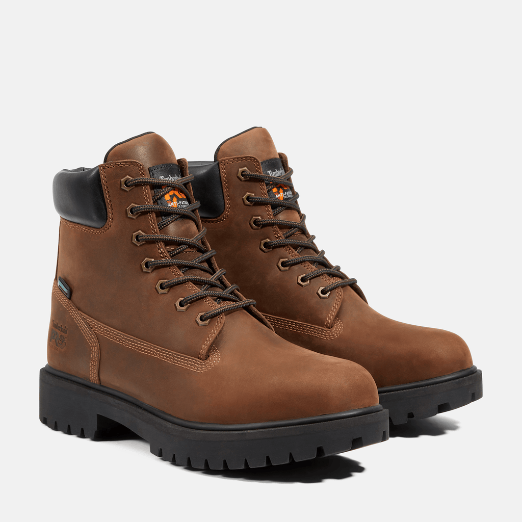 Mens Direct Attach 6 Soft Toe Waterproof Work Boot TBL Brown ALT4