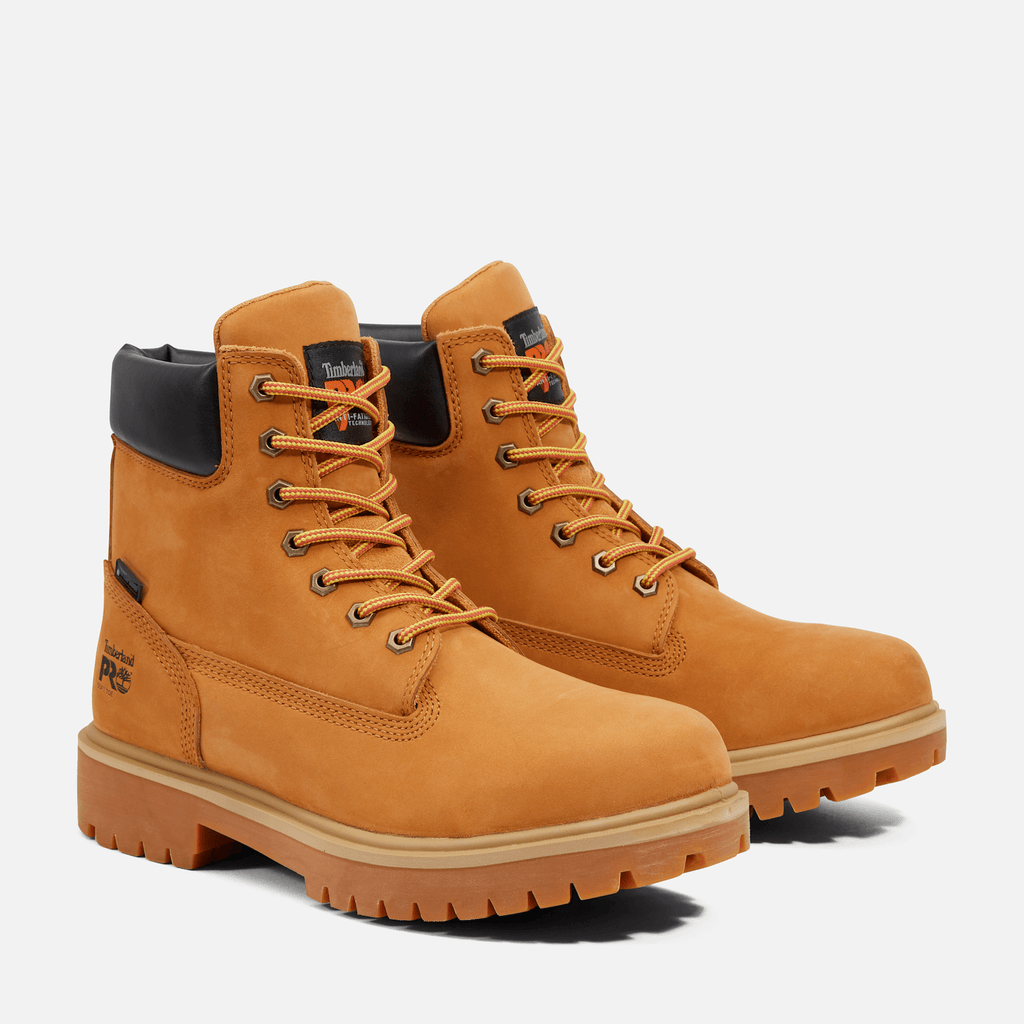 Mens Direct Attach 6 Soft Toe Waterproof Work Boot TBL Wheat ALT4