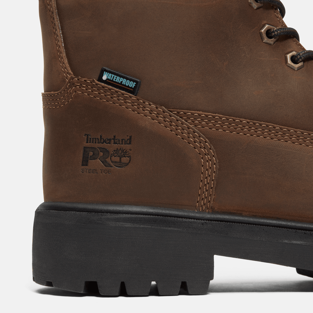 Mens Direct Attach 6 Steel Toe Waterproof Work Boot TBL Brown ALT7