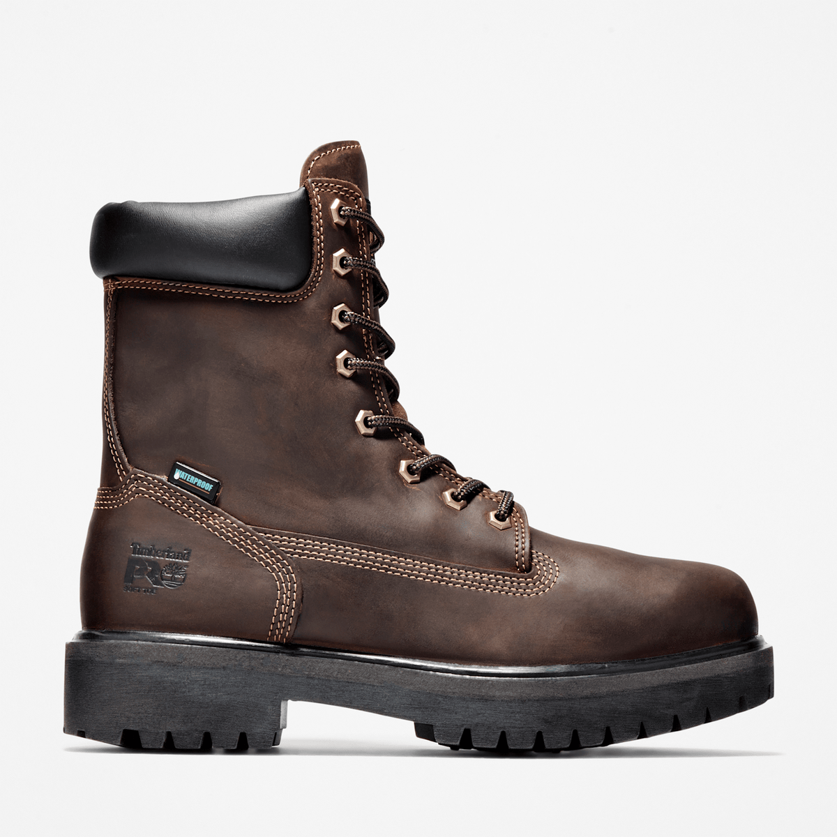 Mens Direct Attach 8 Soft Toe Waterproof Insulated Work Boot TBL Brown HERO