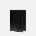 Mens Durham Leather Trifold Wallet TBL Black HERO