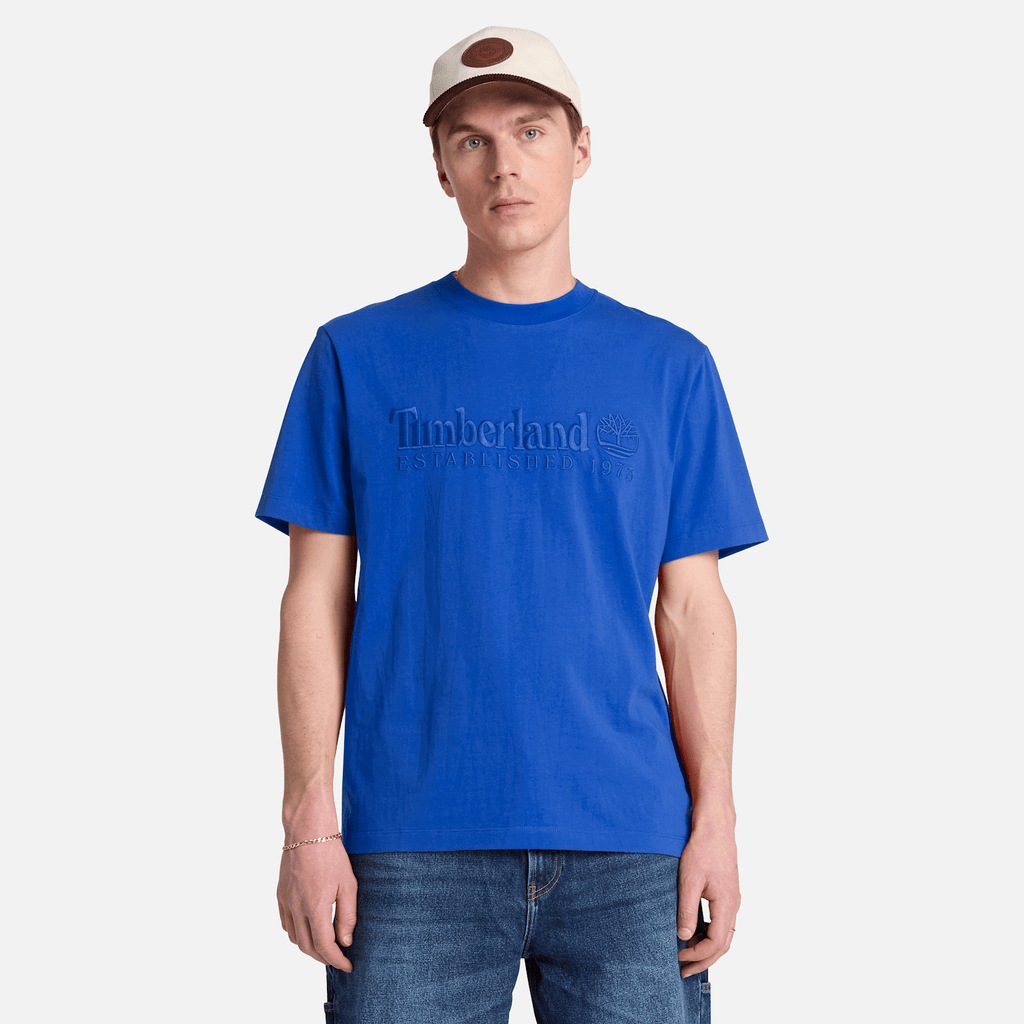 Mens Established 1973 Embroidered ShortSleeve TShirt TBL Cobalt Blue ALT1