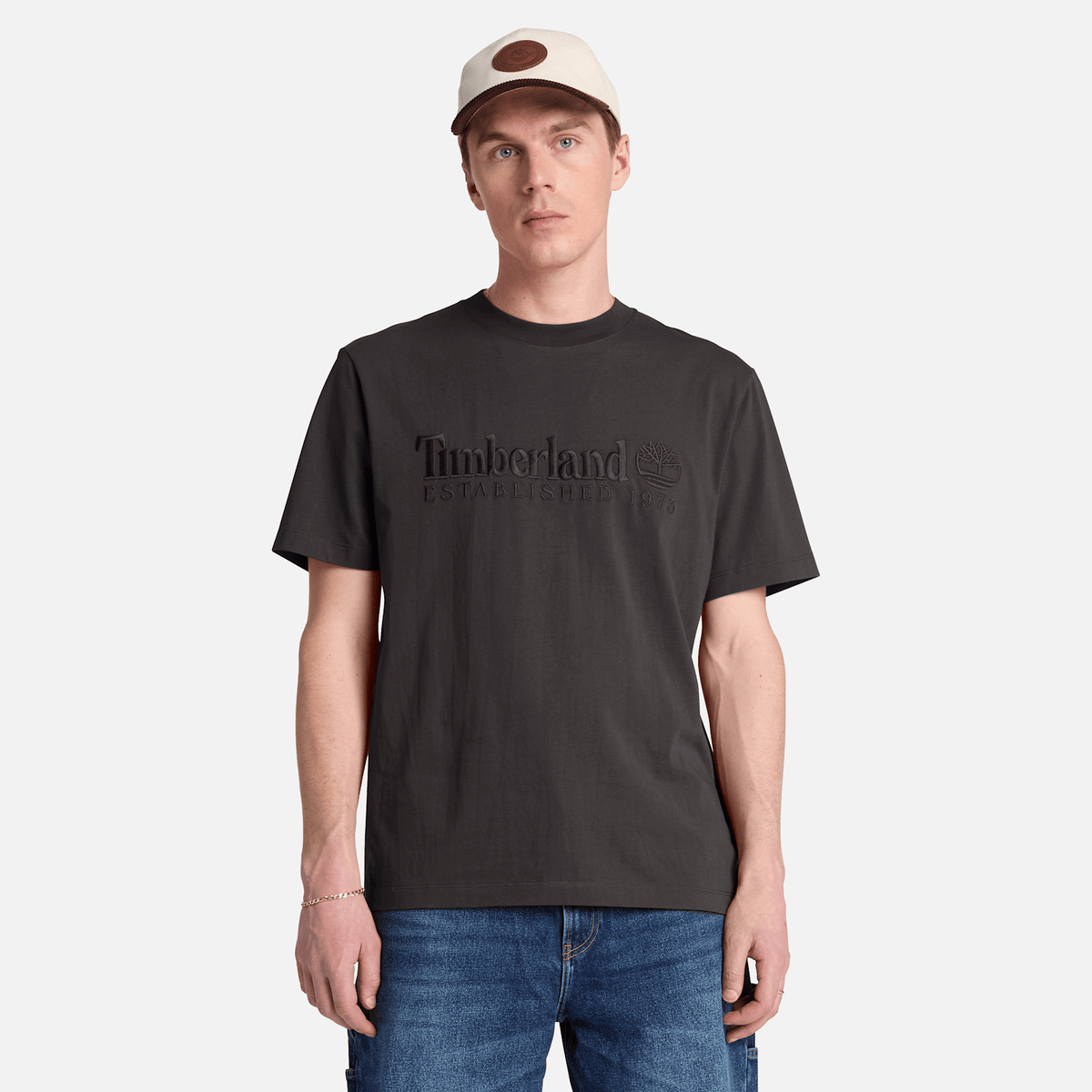 Mens Established 1973 Embroidered ShortSleeve TShirt TBL Vintage Black ALT1
