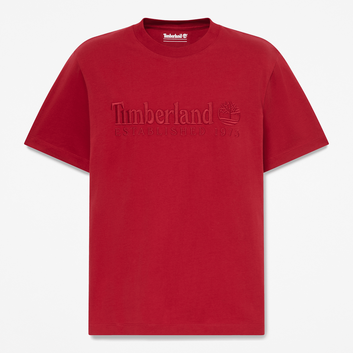 Mens Established 1973 Embroidered ShortSleeve TShirt TBL Rhythmic Red HERO