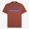 Mens Established 1973 Embroidered ShortSleeve TShirt TBL Brown HERO