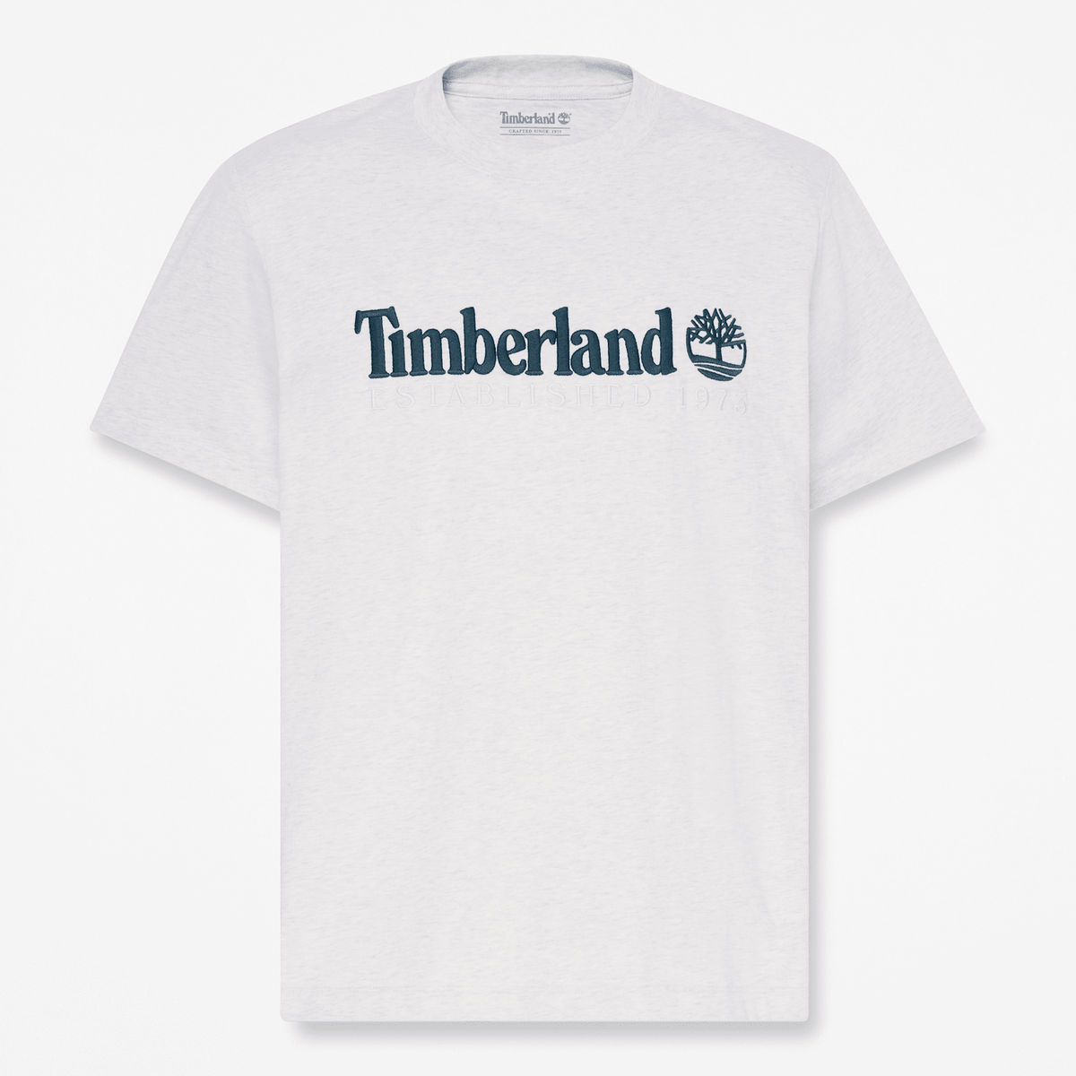 Mens Established 1973 Embroidered ShortSleeve TShirt TBL Light Oatmeal Heather HERO