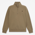 Mens Exeter River Embroidered Logo QuarterZip Sweatshirt TBL Dark Olive HERO