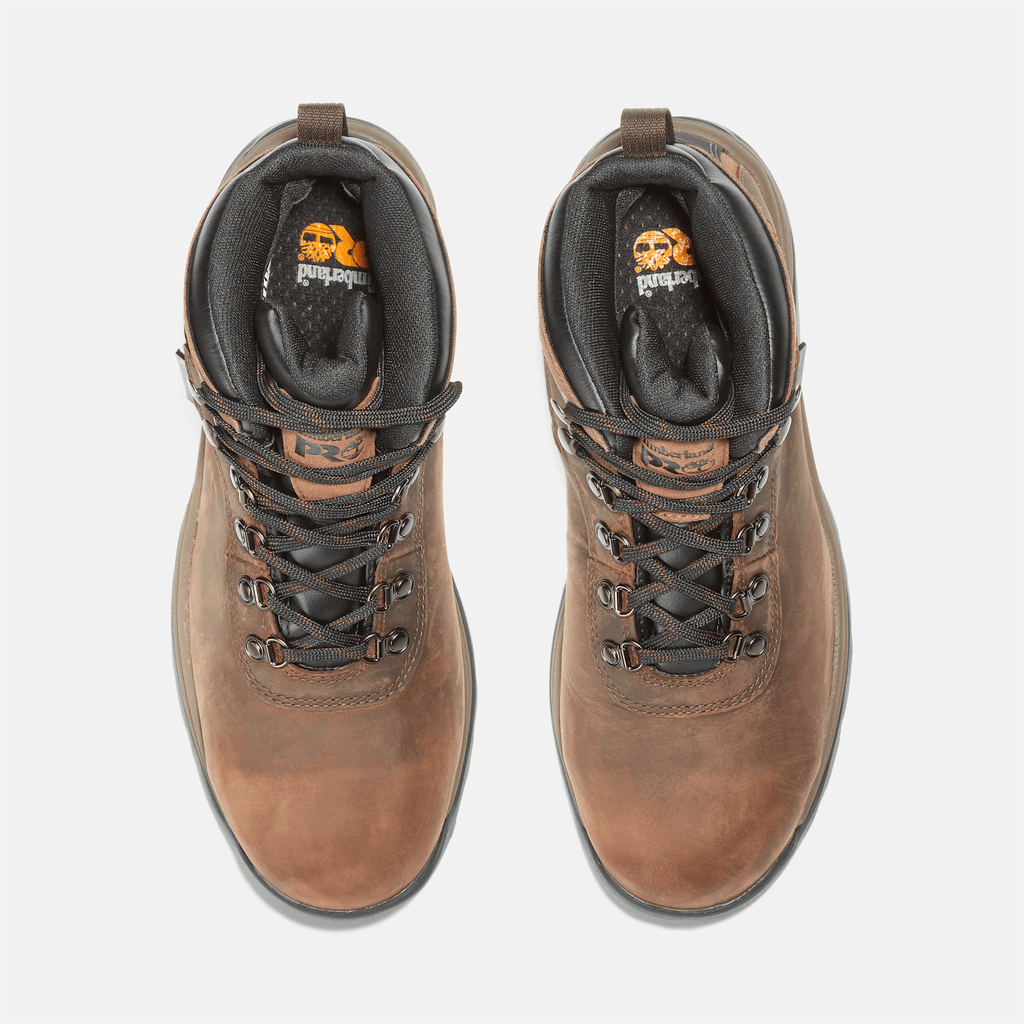 Mens Flume Work Steel Toe Waterproof Work Boot TBL Brown ALT2