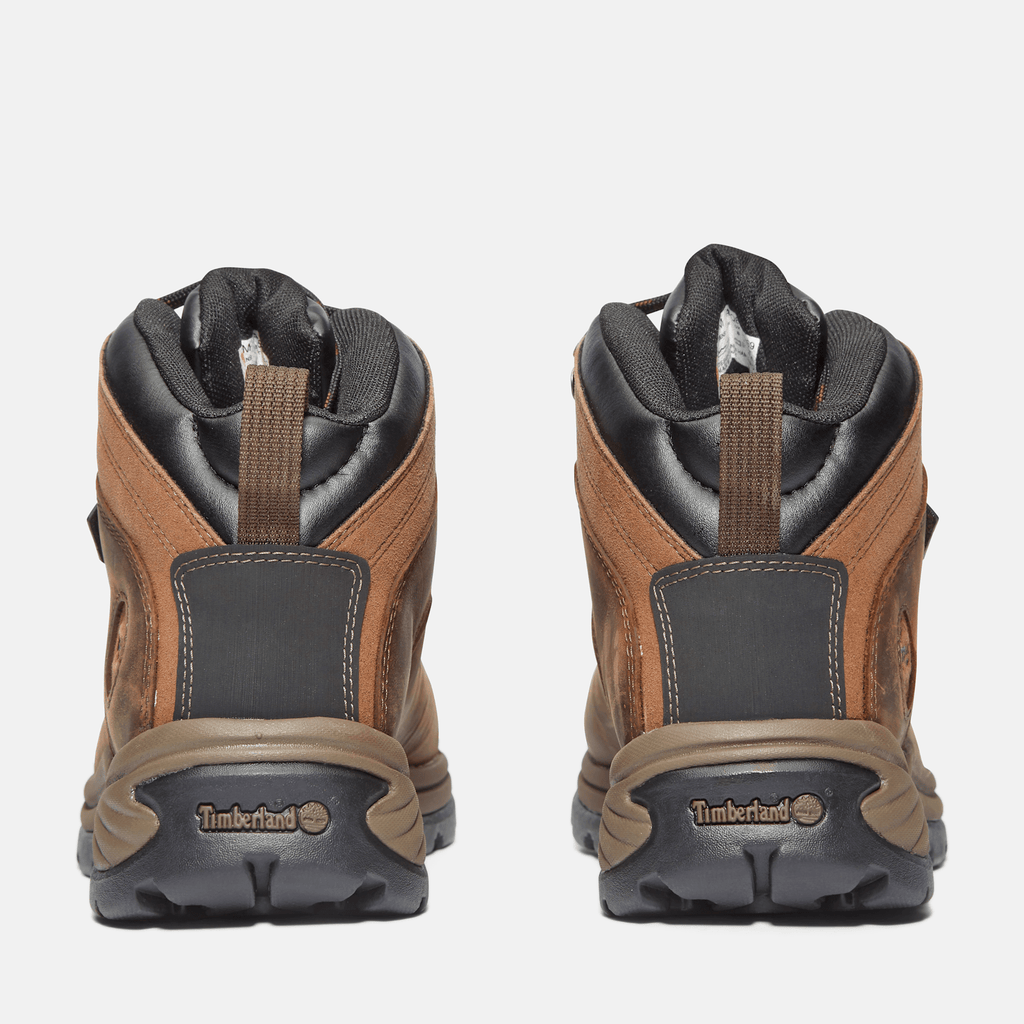 Mens Flume Work Steel Toe Waterproof Work Boot TBL Brown ALT5