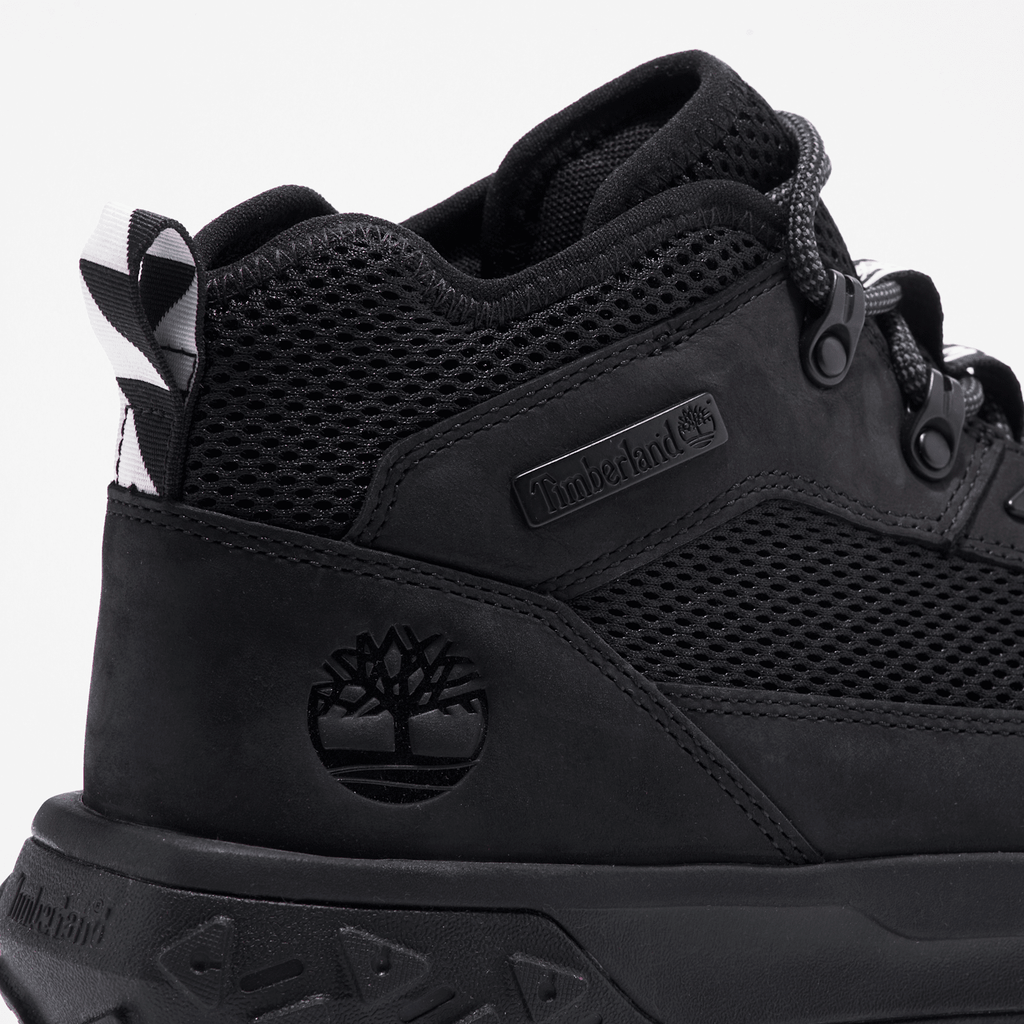 Mens GreenStride Motion 6 Mid LaceUp Sneaker TBL Black ALT7