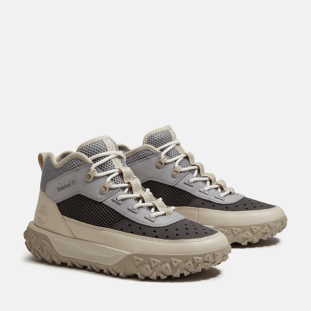 Mens GreenStride Motion 6 Mid Perforated Sneaker TBL White FullGrain ALT4