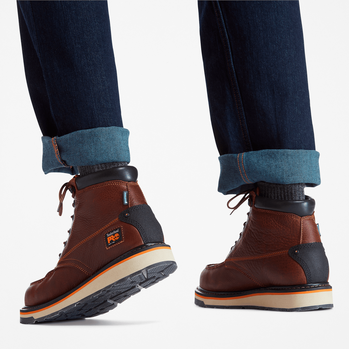Mens Gridworks 6 Waterproof Work Boot TBL Rancher Brown ALT9