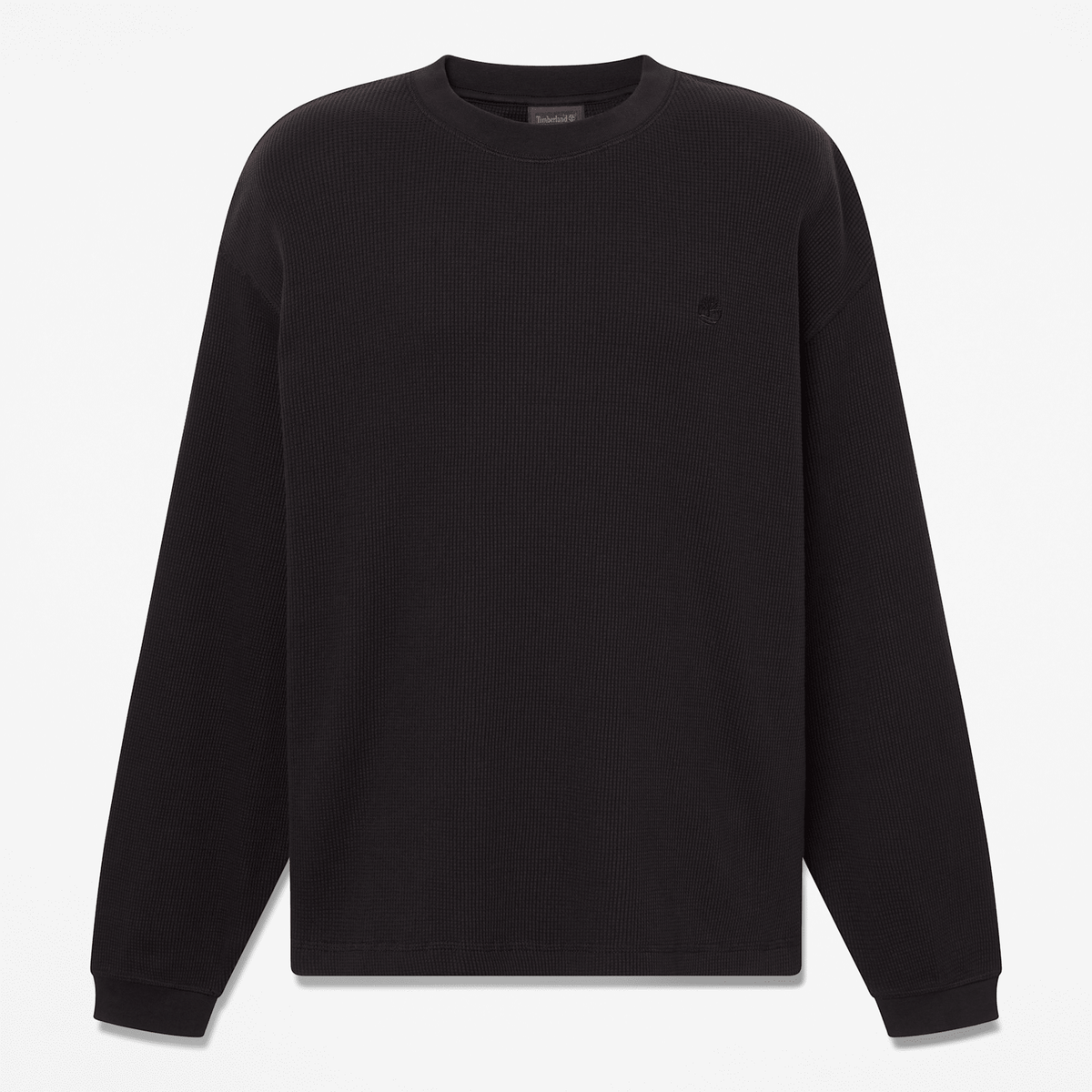 Mens Heavyweight LongSleeve Waffle TShirt TBL Black HERO