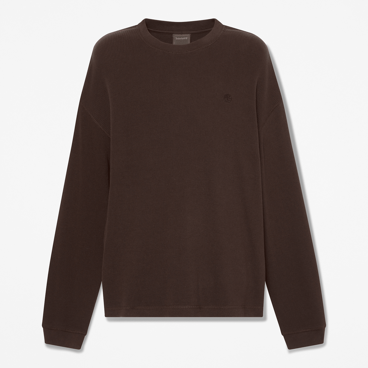 Mens Heavyweight LongSleeve Waffle TShirt TBL Dark Brown HERO