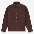 Mens Herringbone Overshirt TBL Chicory Coffee Brown HERO
