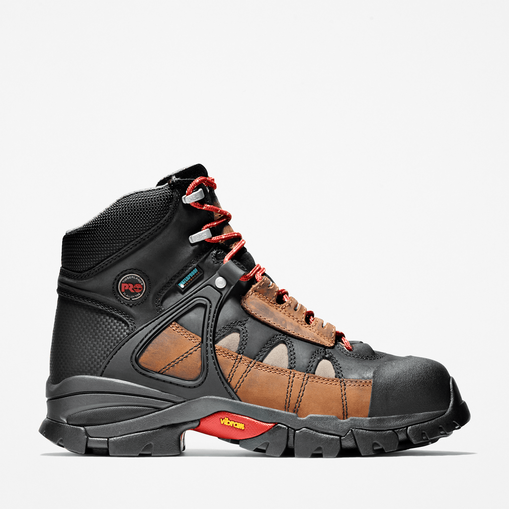 Mens Hyperion Alloy Toe Waterproof Work Boot TBL Brown HERO