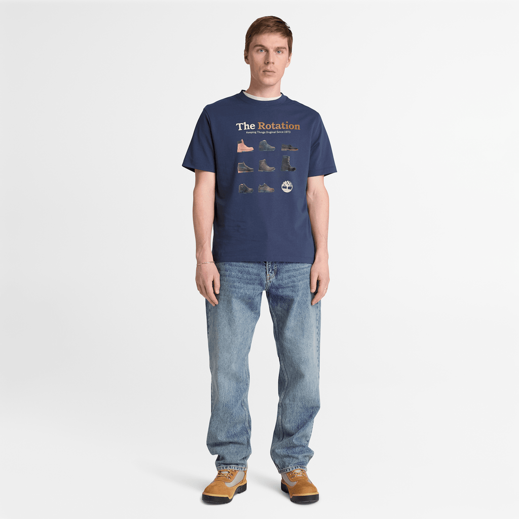 Mens Iconic Footwear ShortSleeve TShirt TBL Mood Indigo ALT2