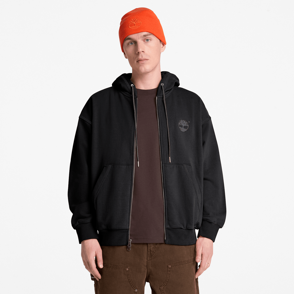 Mens Iconic FullZip Hoodie TBL Black ALT1
