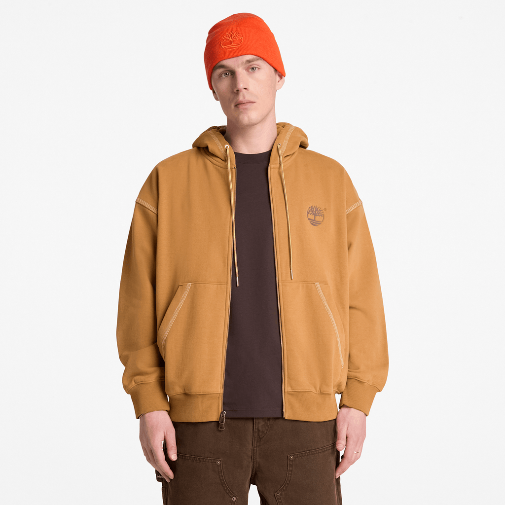 Mens Iconic FullZip Hoodie TBL Wheat ALT1