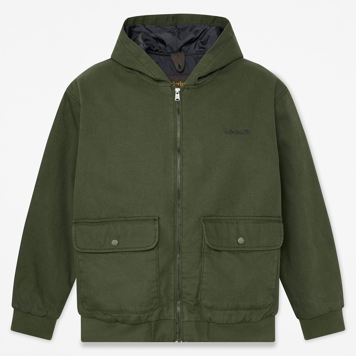 Mens Insulated Canvas Bomber TBL Dark Green HERO
