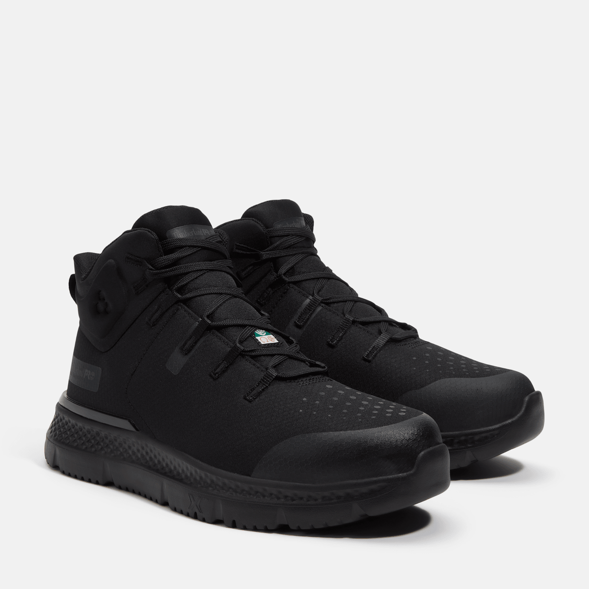 Mens Intercept Mid CSA Steel Toe Work Sneaker TBL Black Ripstop Nylon ALT4