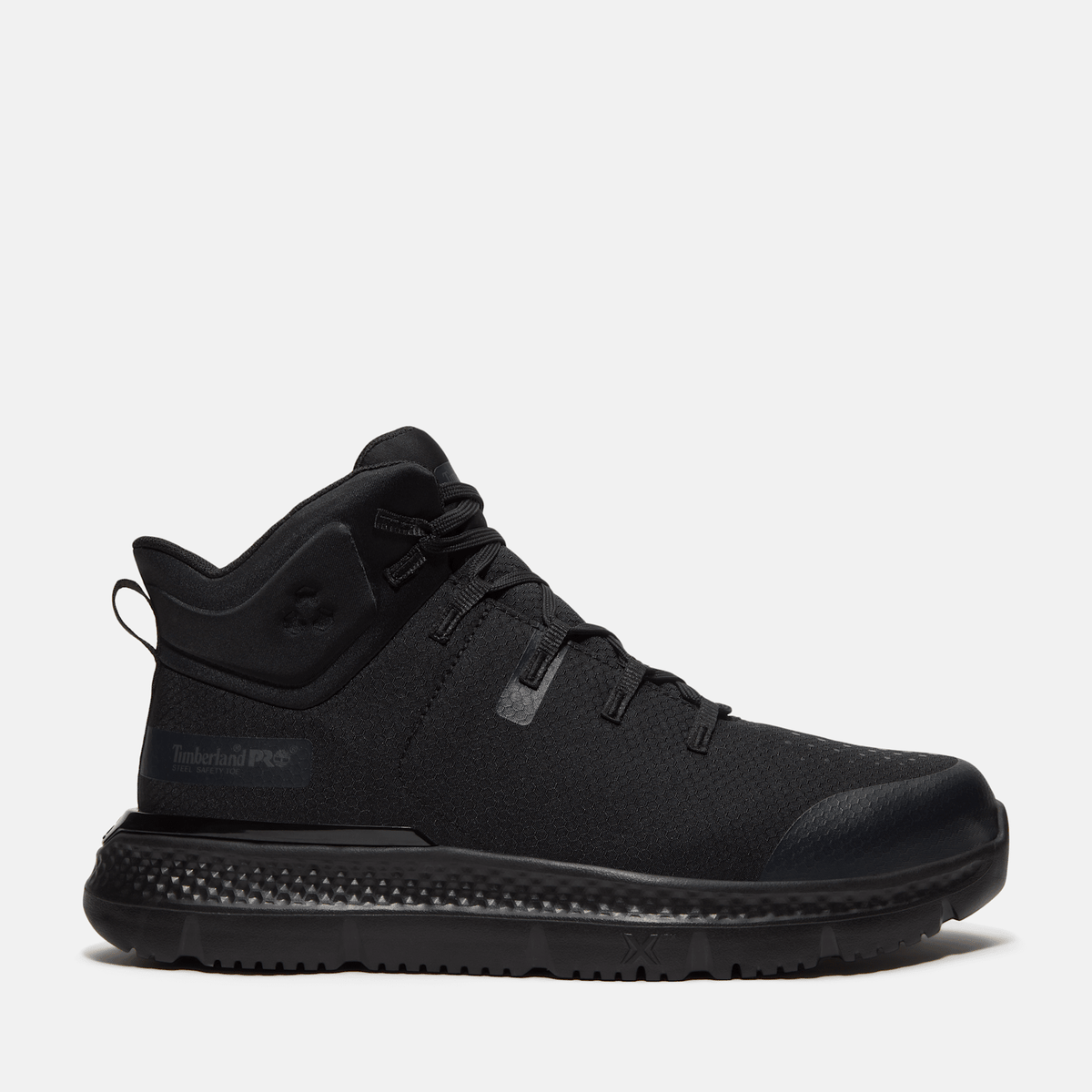 Mens Intercept Mid CSA Steel Toe Work Sneaker TBL Black Ripstop Nylon HERO