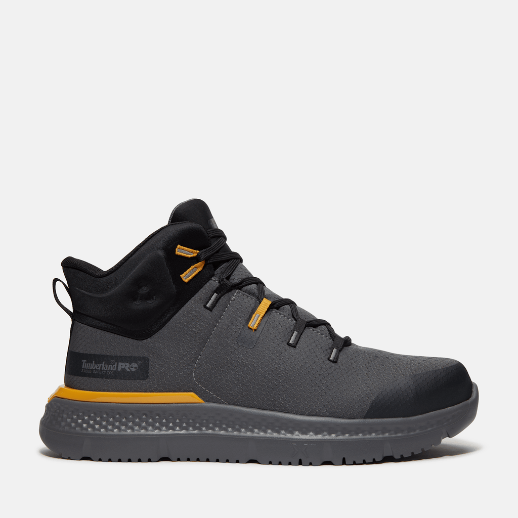 Mens Intercept Mid Steel Toe Work Sneaker TBL Dark Grey Ripstop HERO