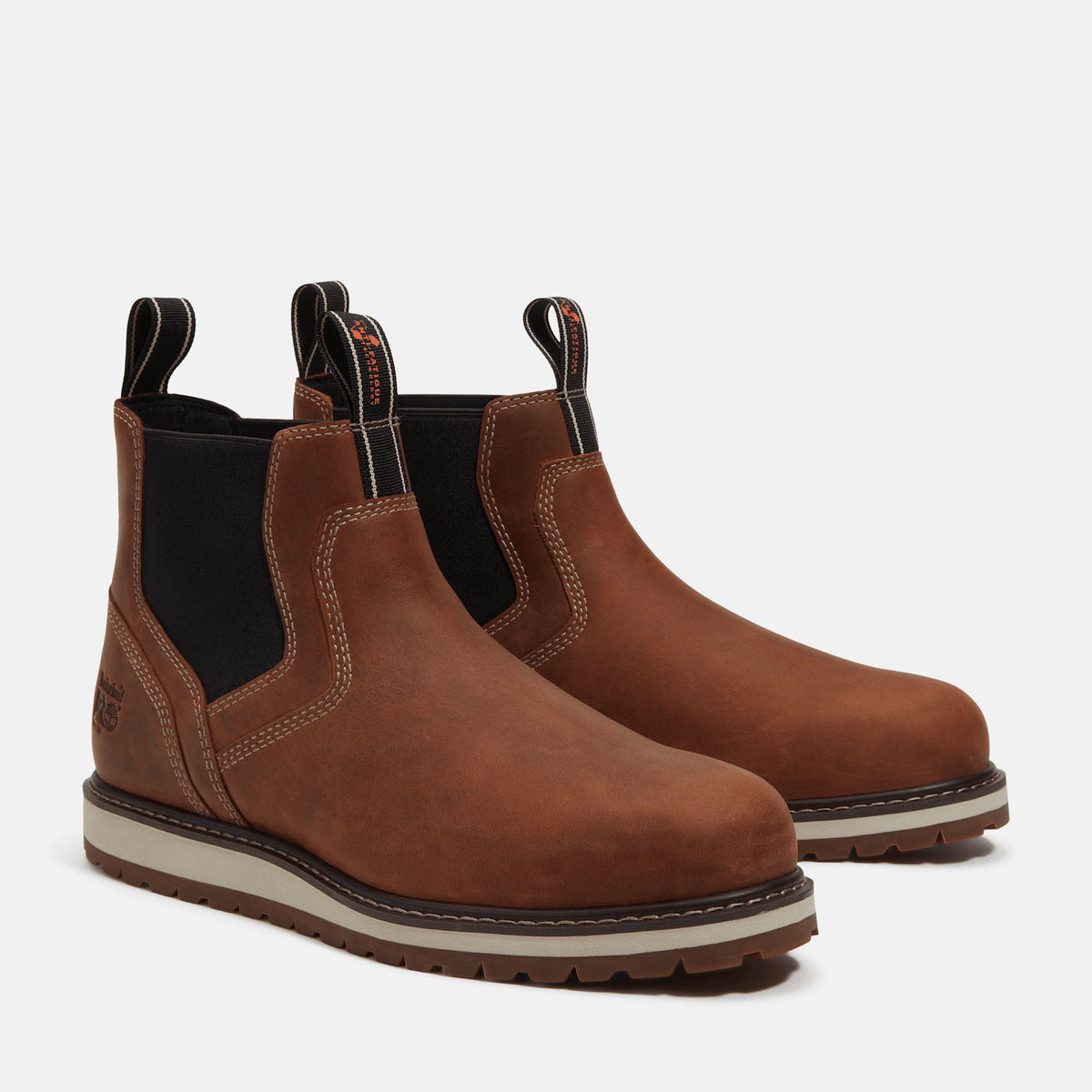 Mens Irvine Chelsea Soft Toe Work Boot TBL Medium Brown FullGrain ALT4